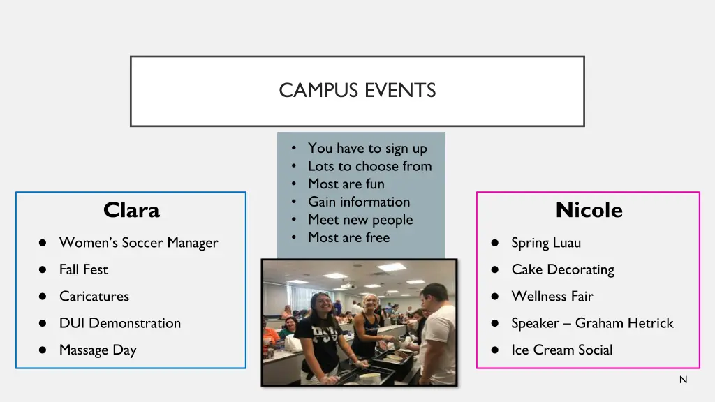 campus events