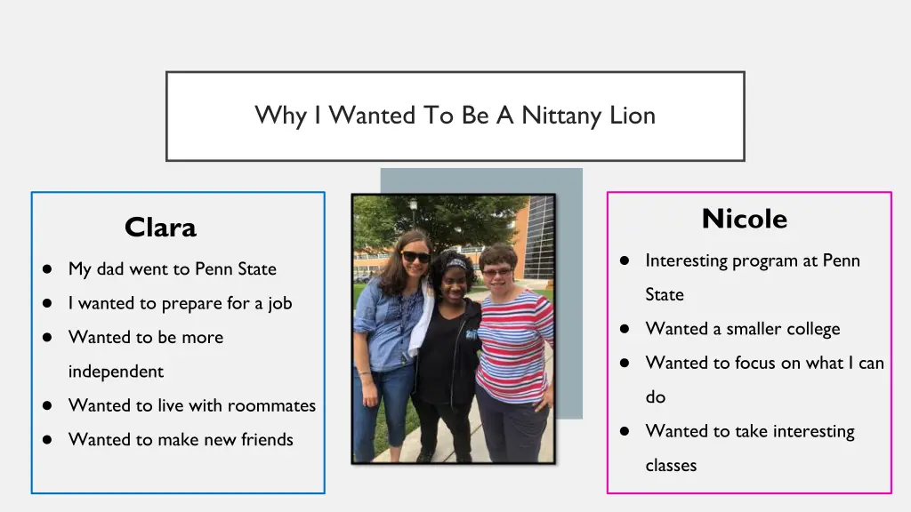 why i wanted to be a nittany lion
