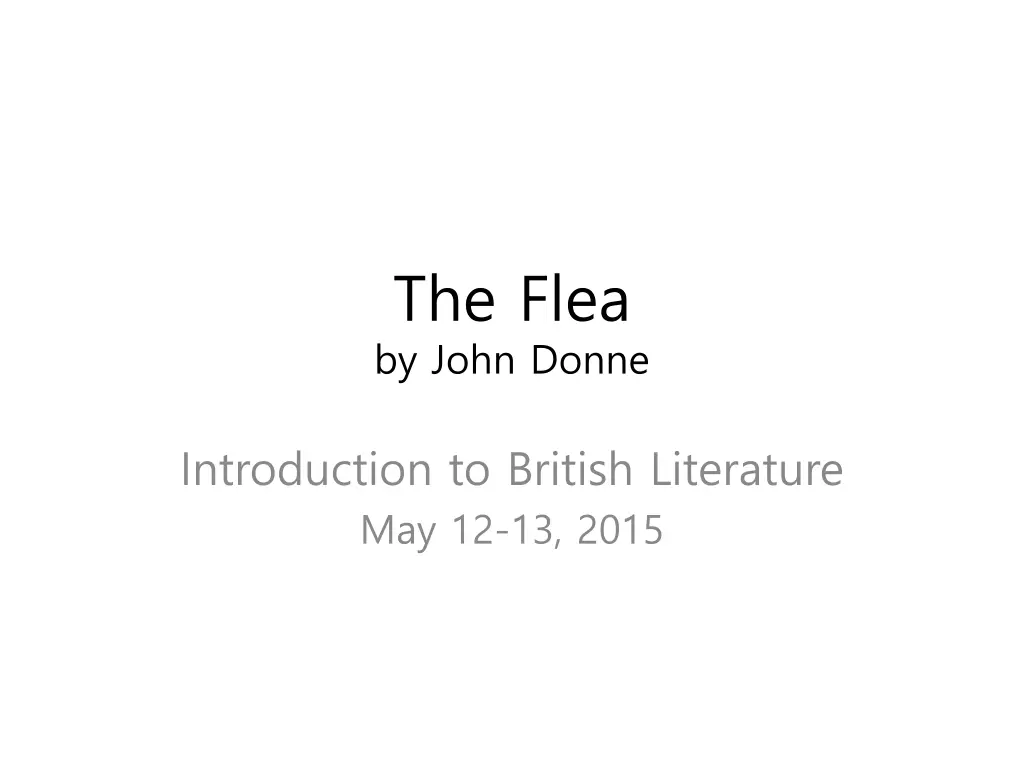 the flea by john donne