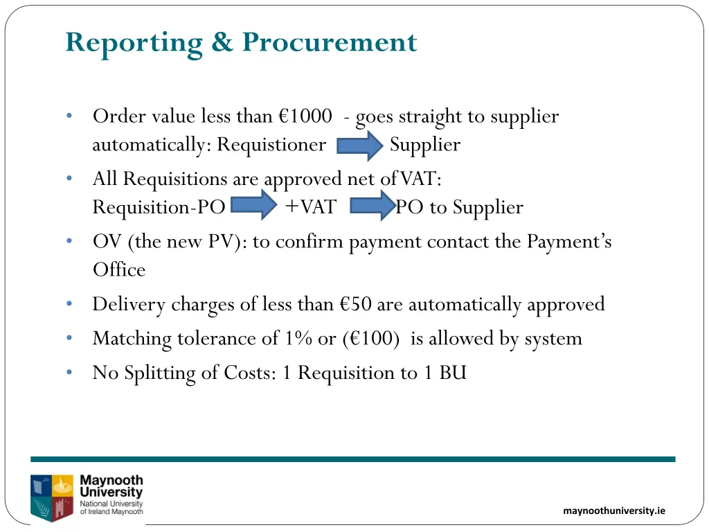 reporting procurement