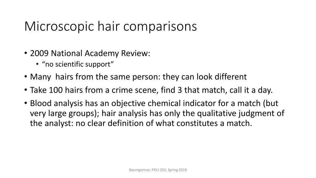 microscopic hair comparisons