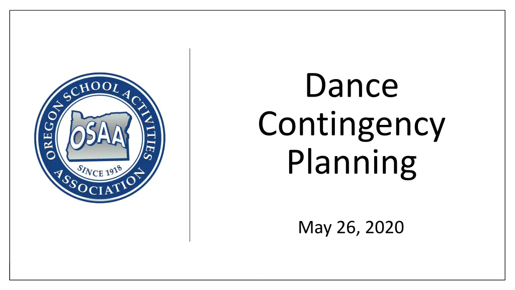 dance contingency planning