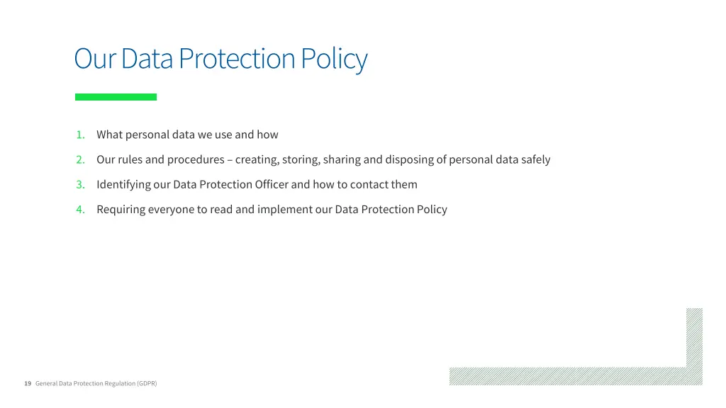 our data protection policy