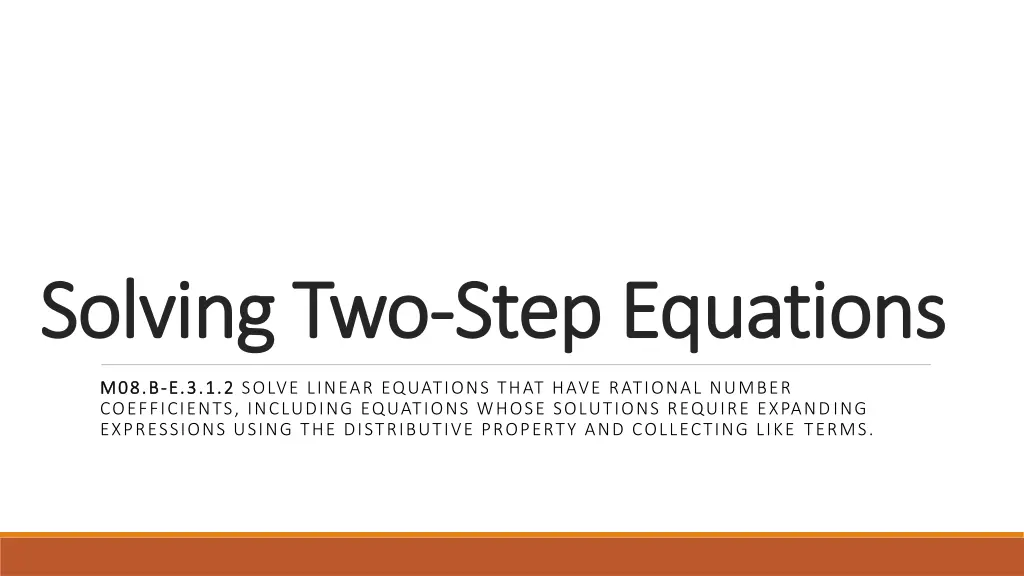 solving two solving two step equations step