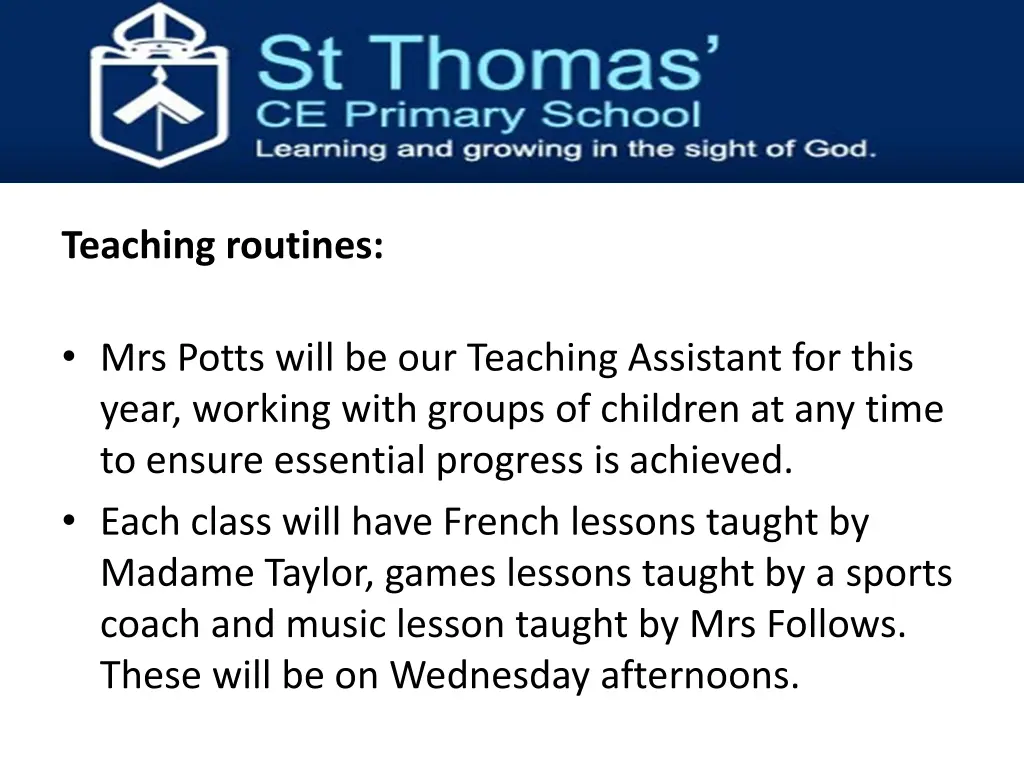 teaching routines