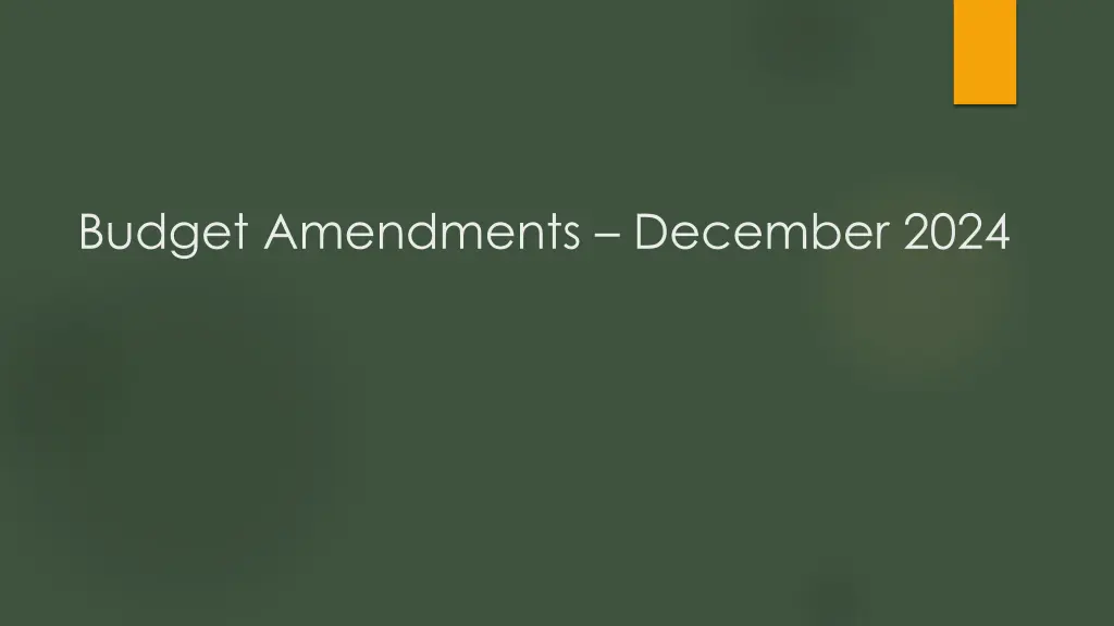 budget amendments december 2024