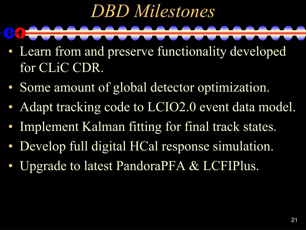 dbd milestones