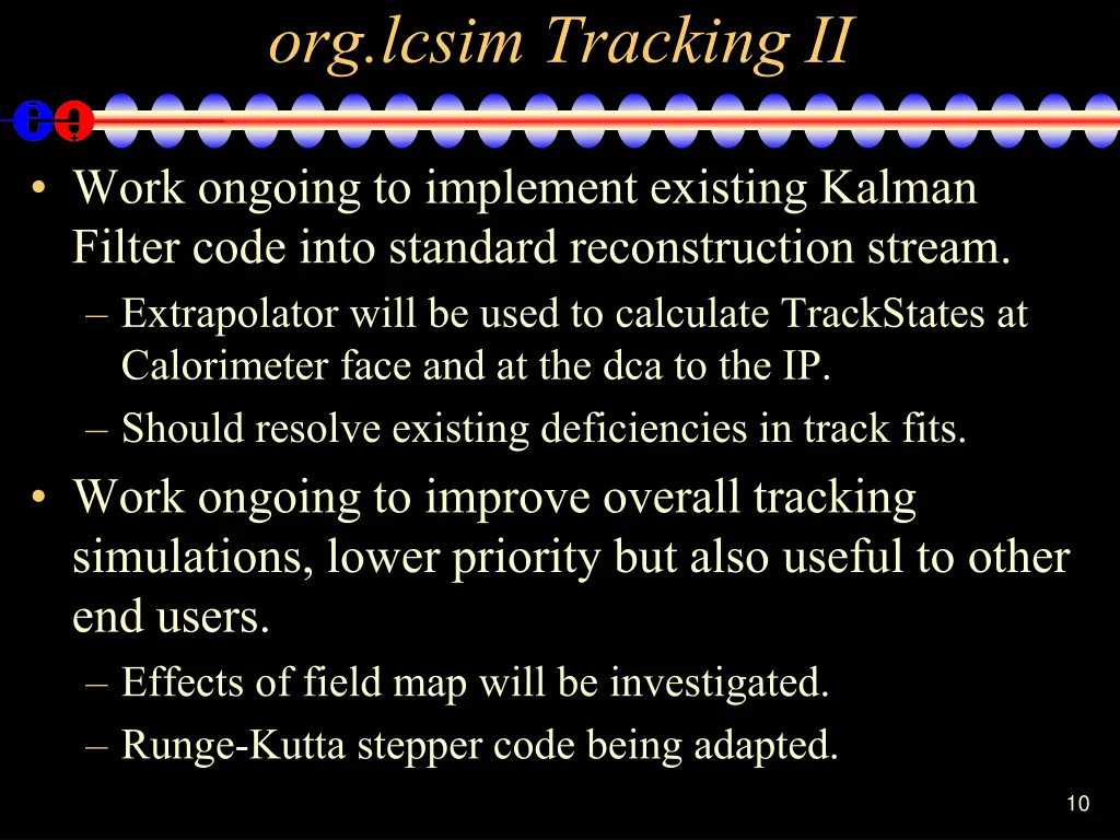 org lcsim tracking ii