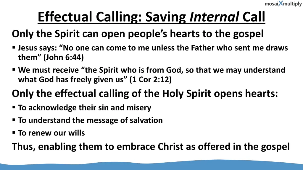 effectual calling saving internal call