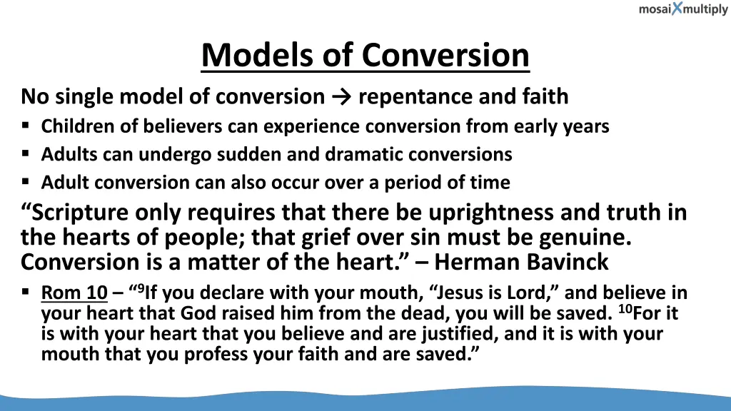 models of conversion