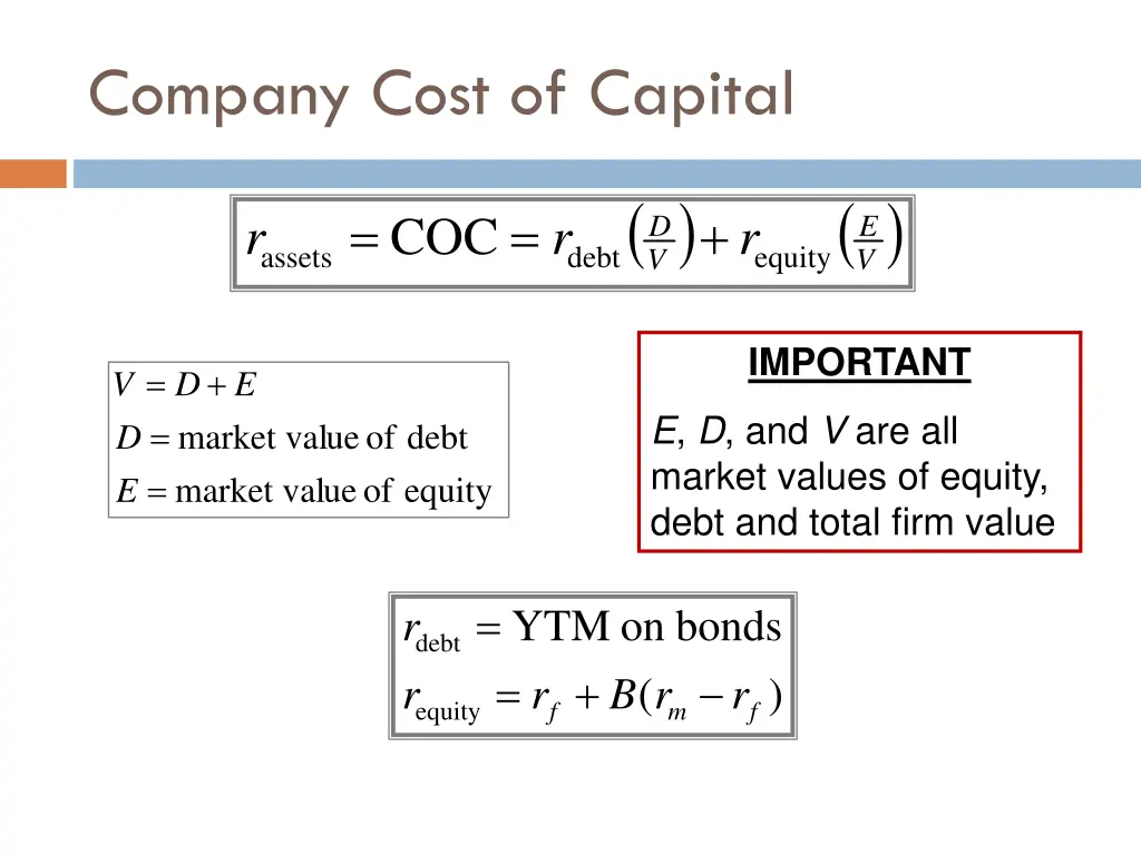 company cost of capital 2