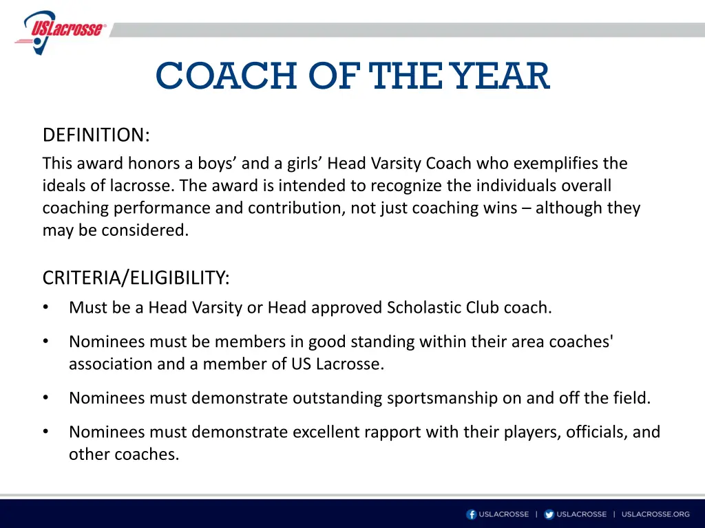 coach of the year
