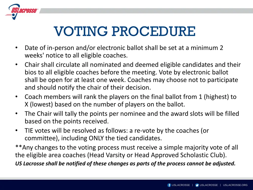 voting procedure