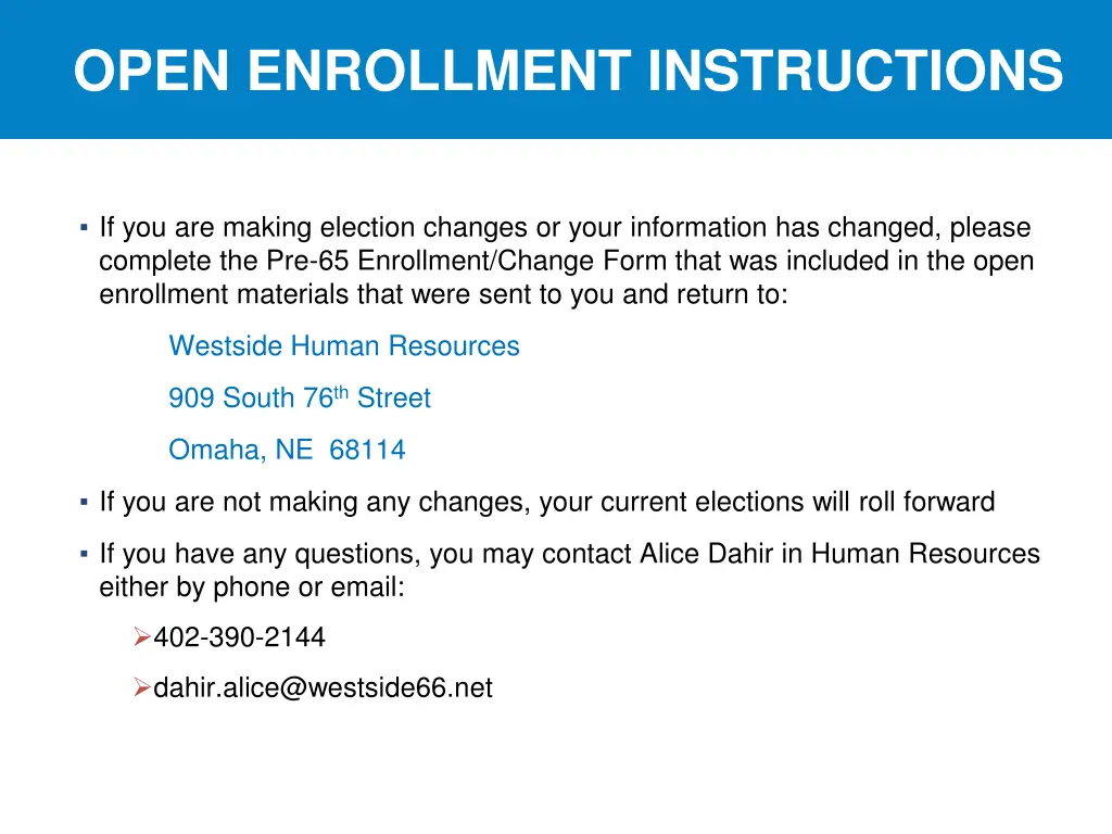 open enrollment instructions