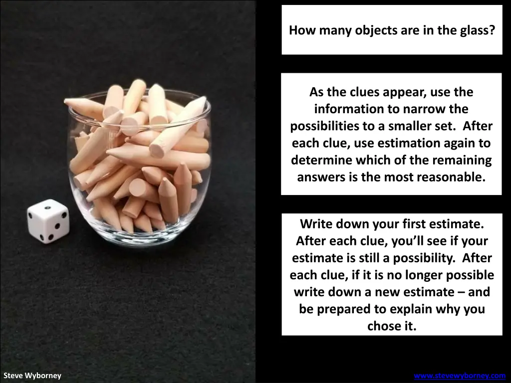 how many objects are in the glass