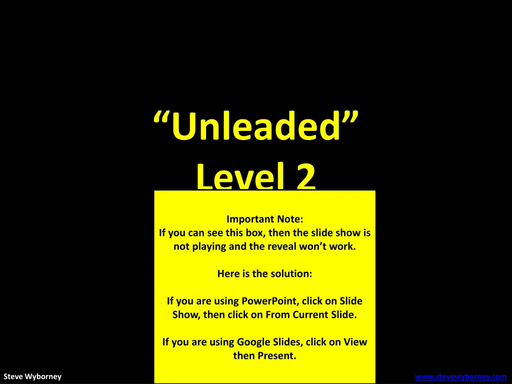 unleaded level 2