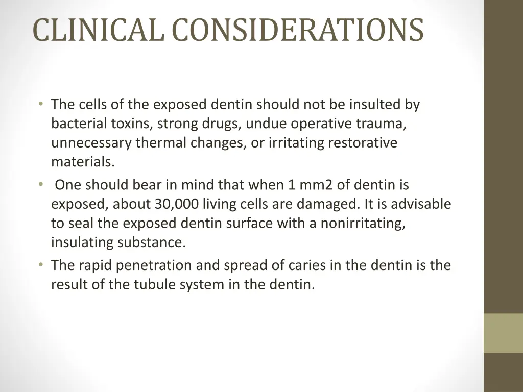 clinical considerations