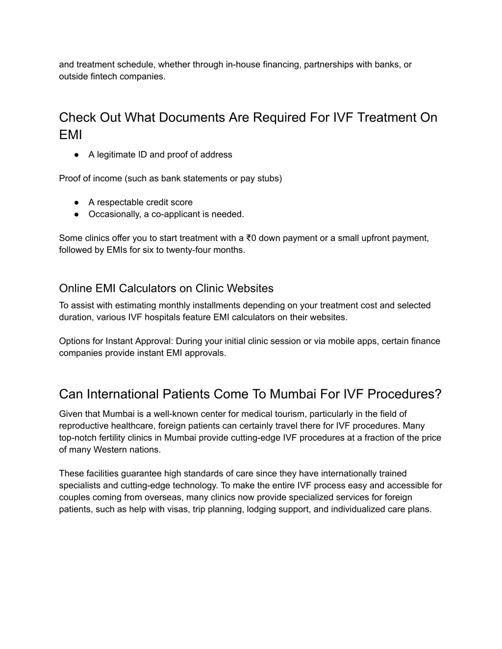 and treatment schedule whether through in house