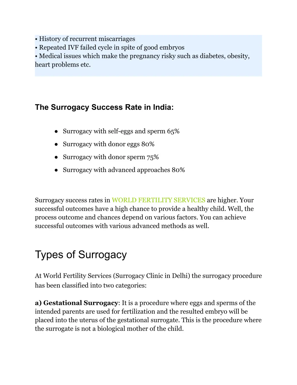 history of recurrent miscarriages repeated