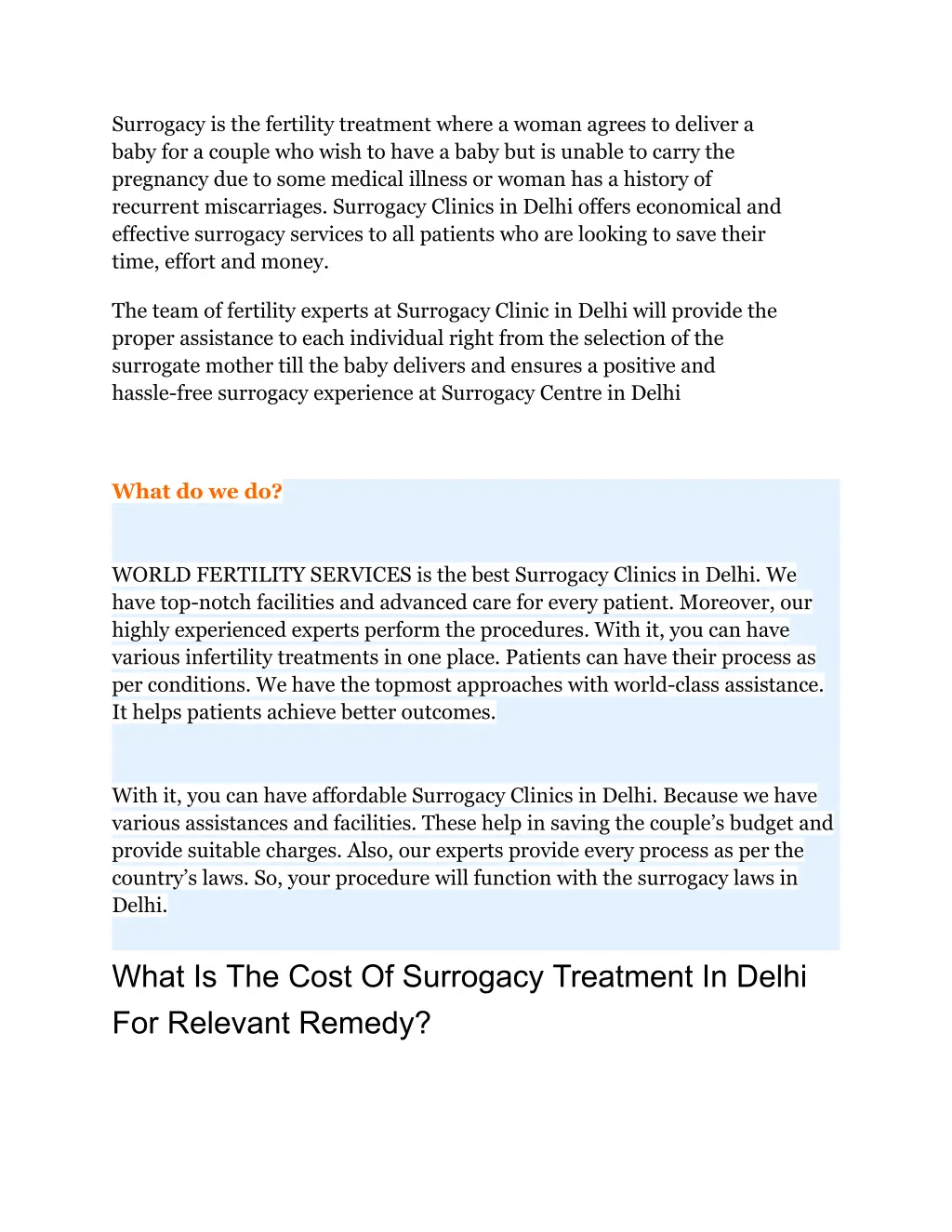 surrogacy is the fertility treatment where