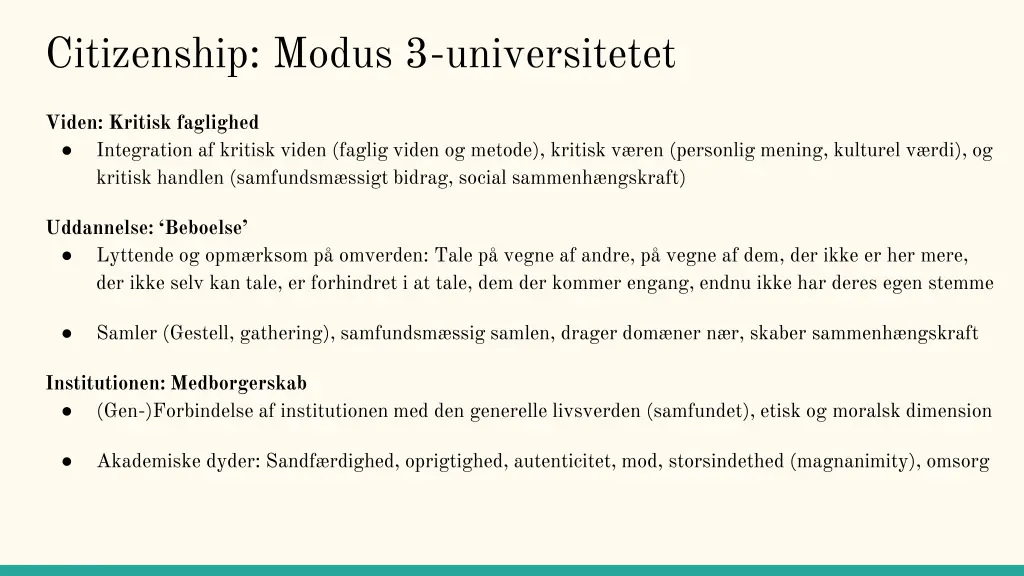 citizenship modus 3 universitetet