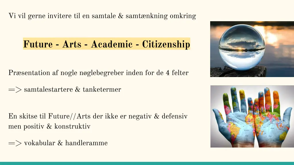 vi vil gerne invitere til en samtale samt nkning