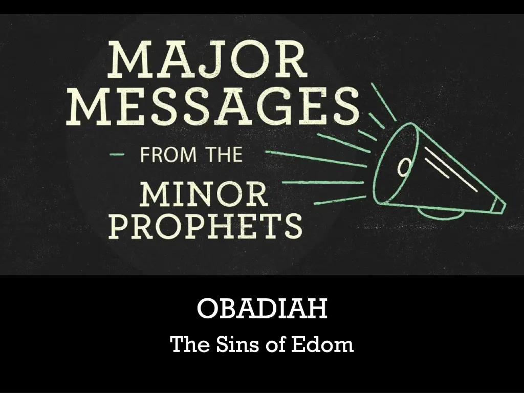 obadiah the sins of edom
