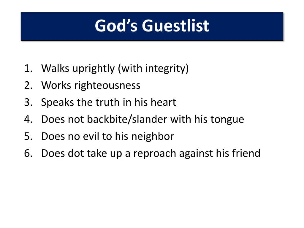 god s guestlist