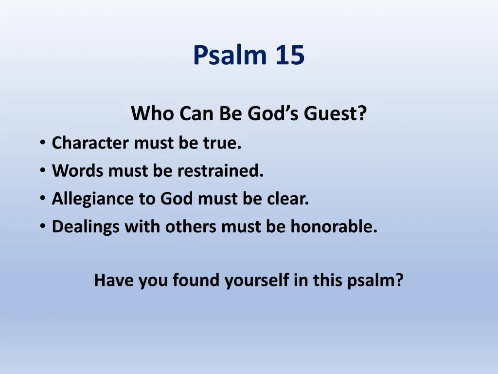 psalm 15