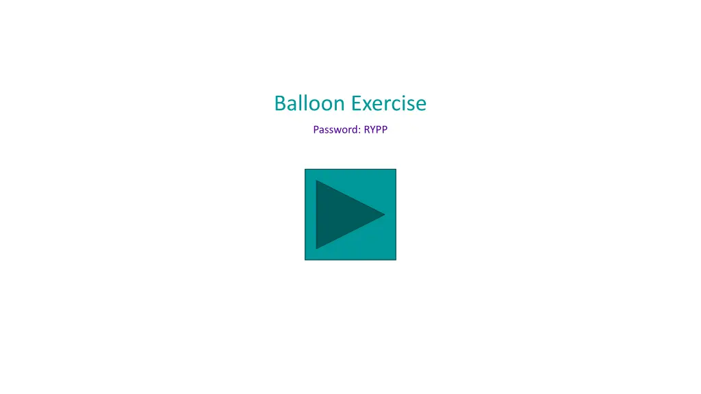 balloon exercise