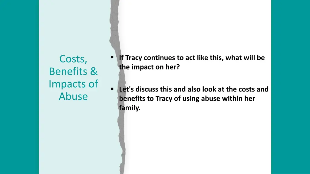 if tracy continues to act like this what will