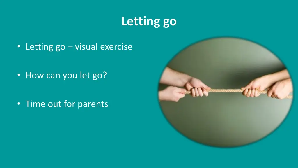 letting go