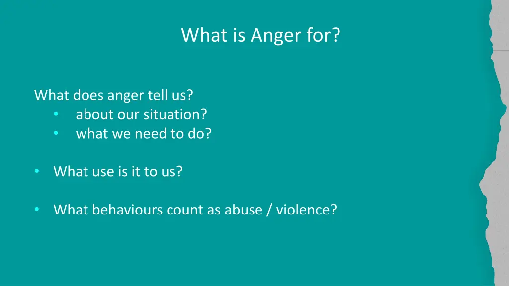 what is anger for