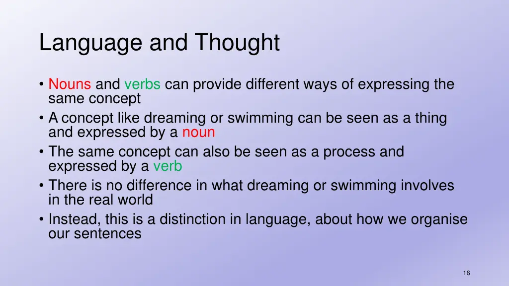 language and thought