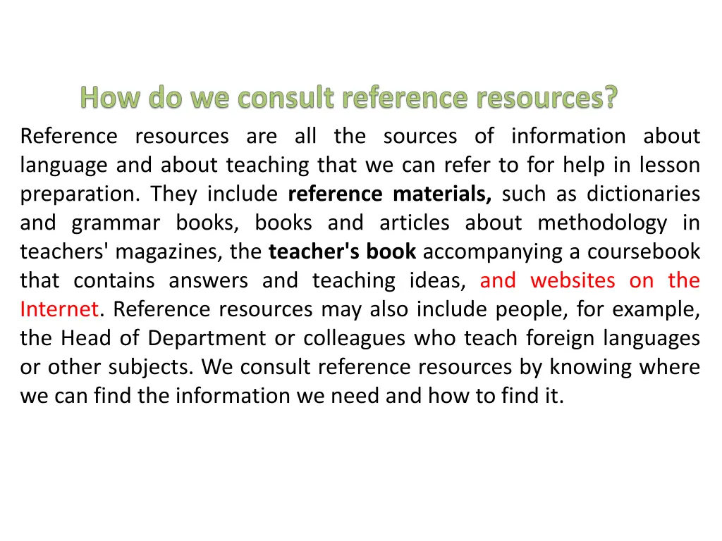 reference resources are all the sources