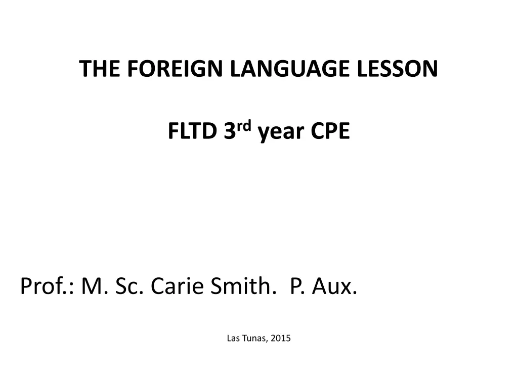 the foreign language lesson