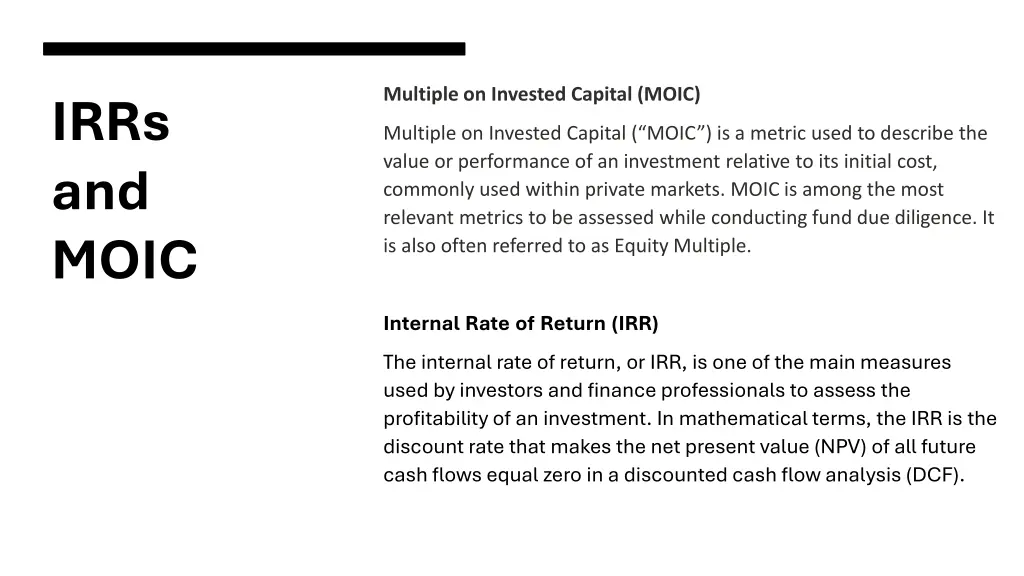 multiple on invested capital moic