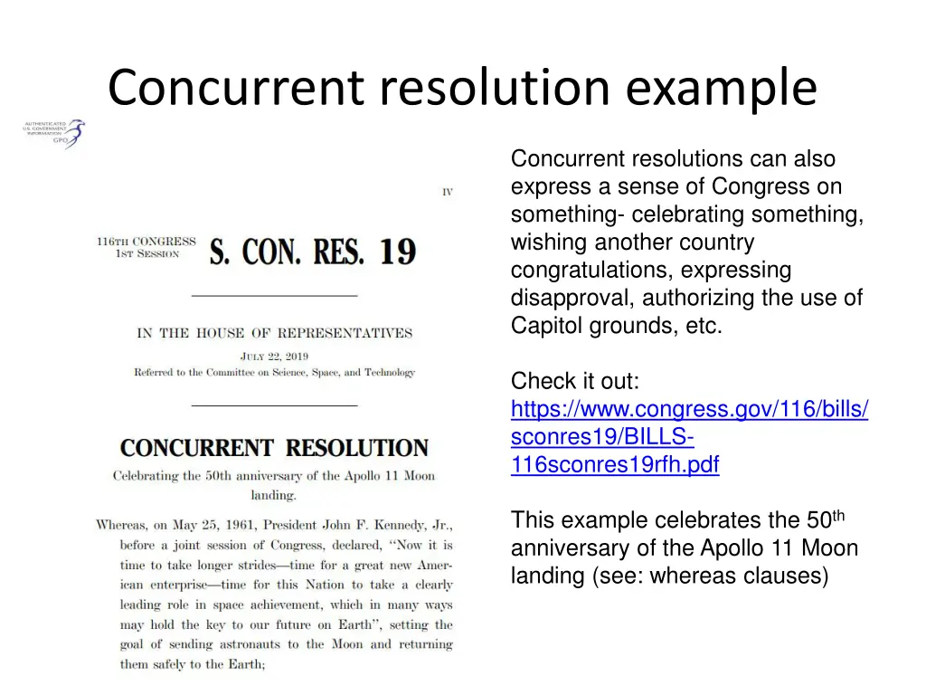 concurrent resolution example 2