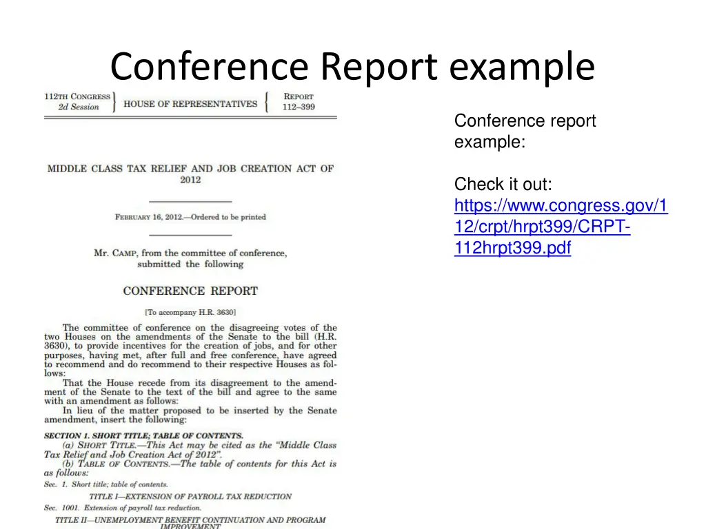 conference report example