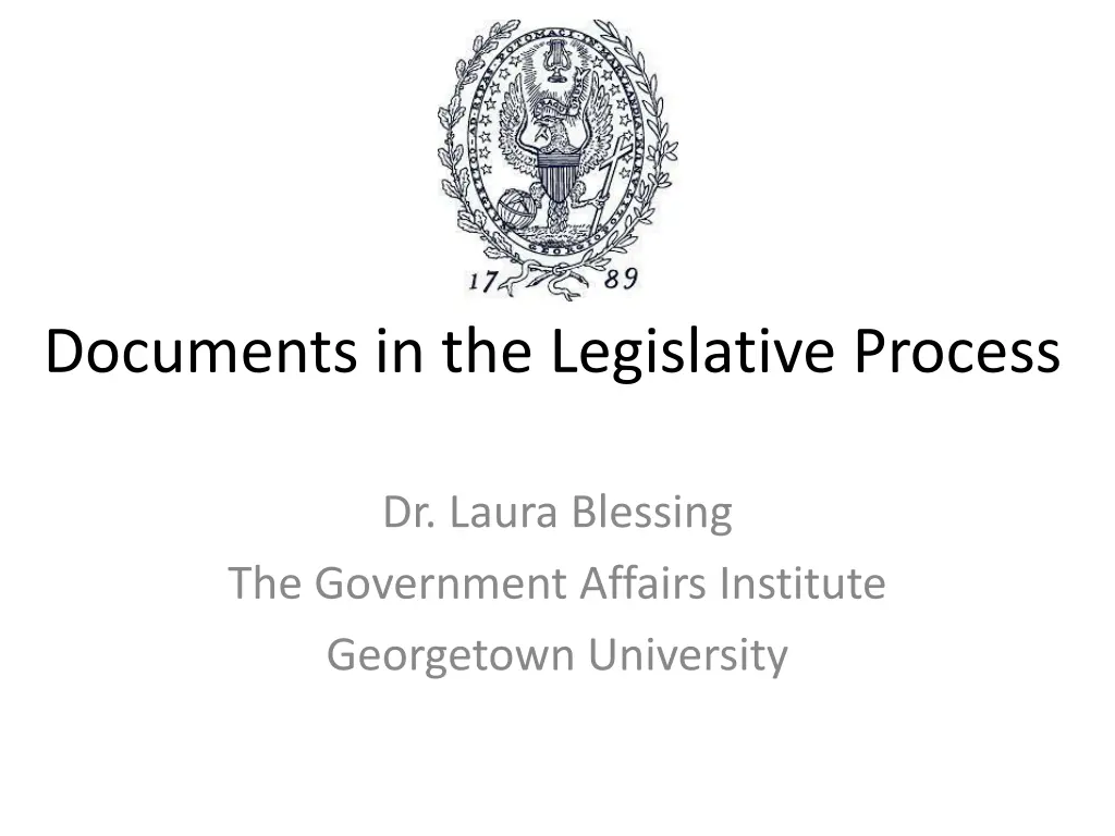 documents in the legislative process