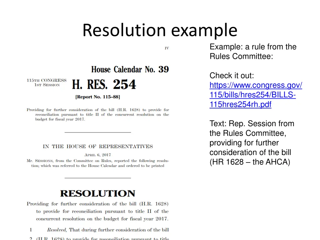 resolution example