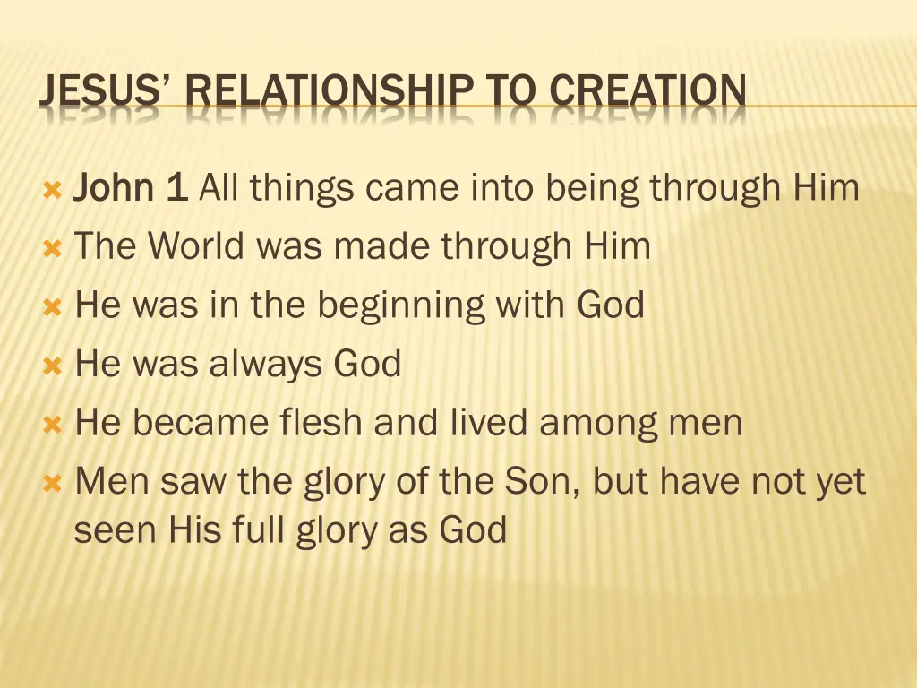 jesus relationship to creation