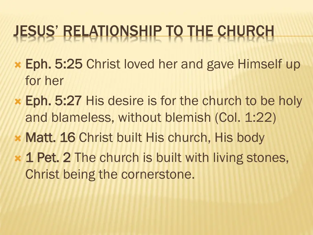 jesus relationship to the church 1