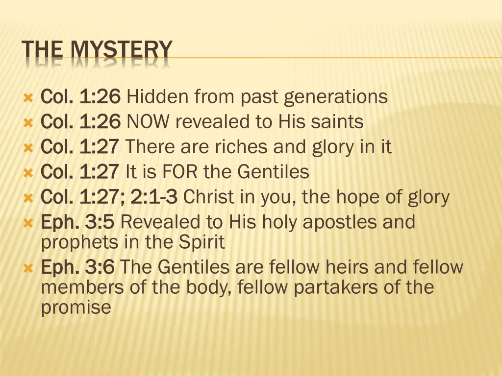 the mystery