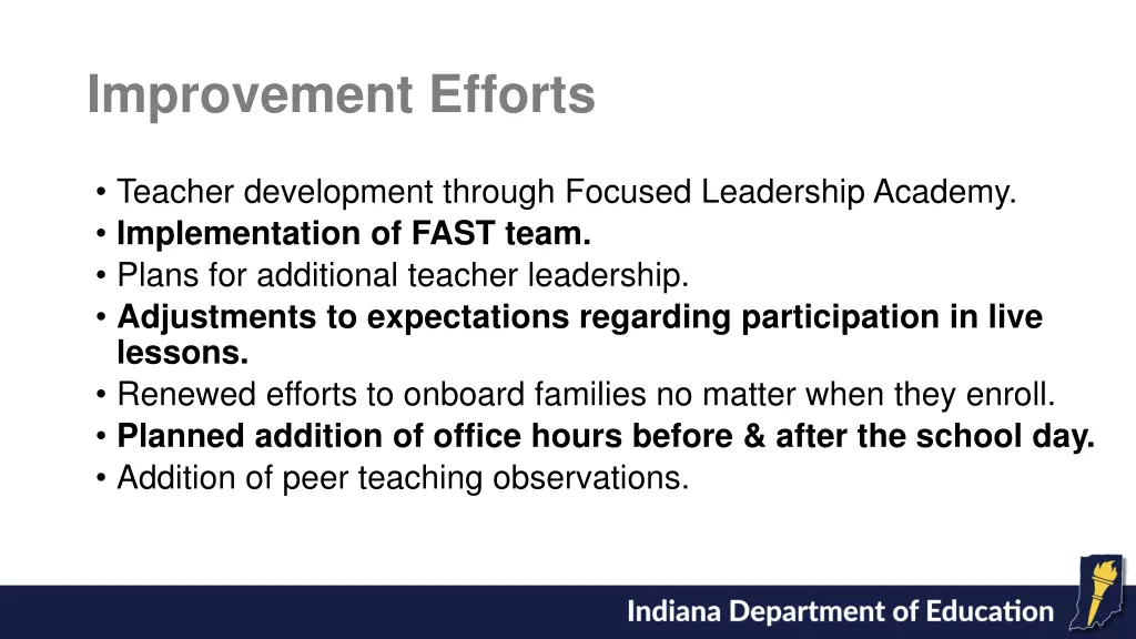 improvement efforts