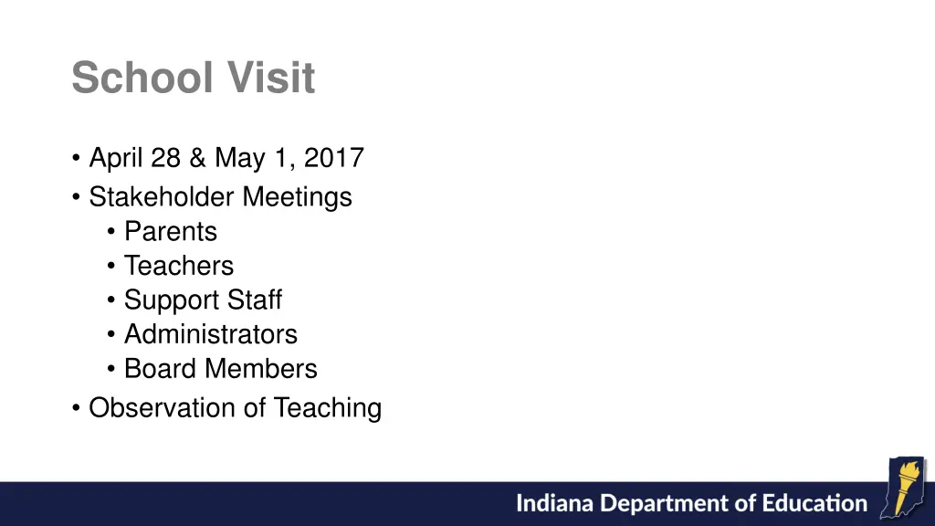 school visit