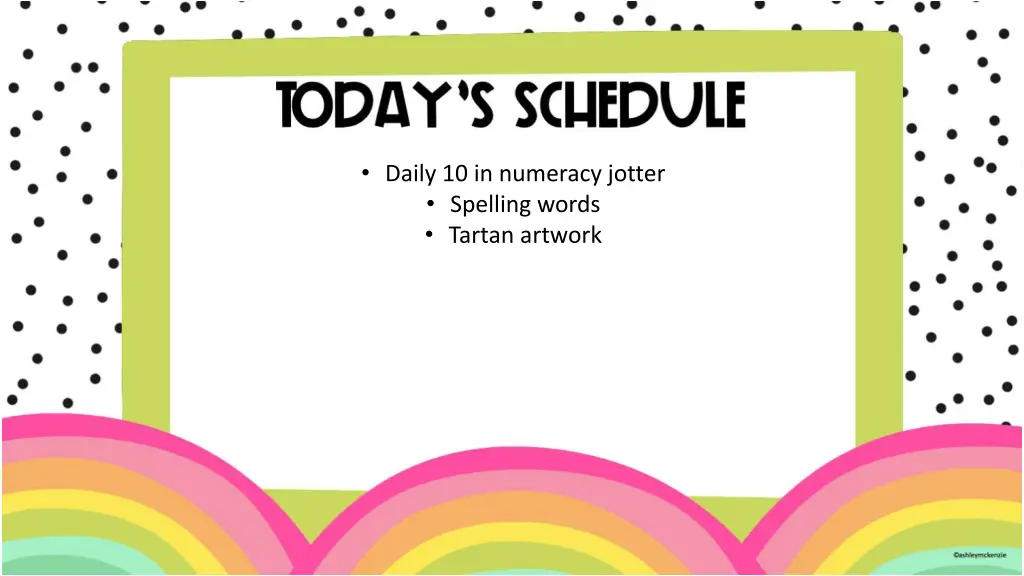 daily 10 in numeracy jotter spelling words tartan