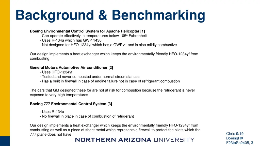 background benchmarking