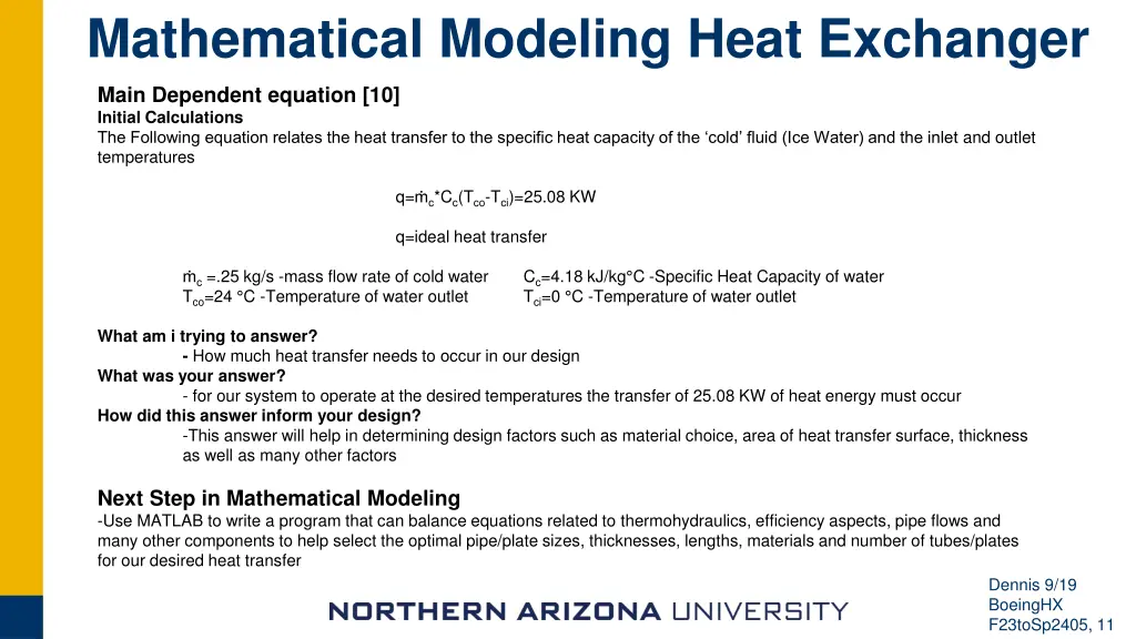 mathematical modeling heat exchanger