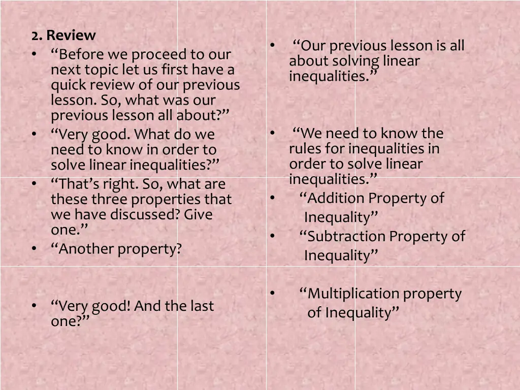 2 review before we proceed to our next topic
